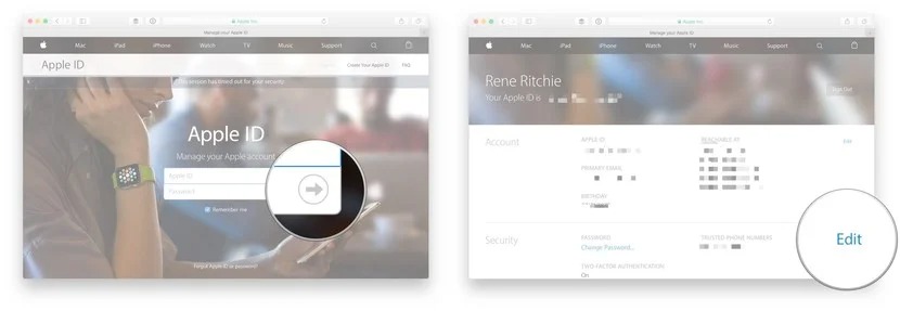 Cách tắt xác thực 2 yếu tố iCloud bước 1